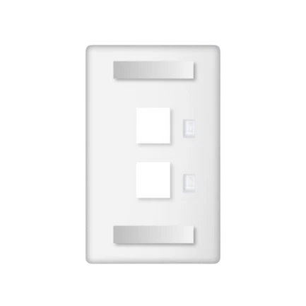 FACE PLATE DE 2 PUERTOS